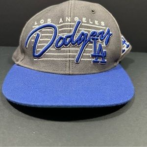 LA Dodgers SnapBack Hat Official Baseball Cap Gray Blue
